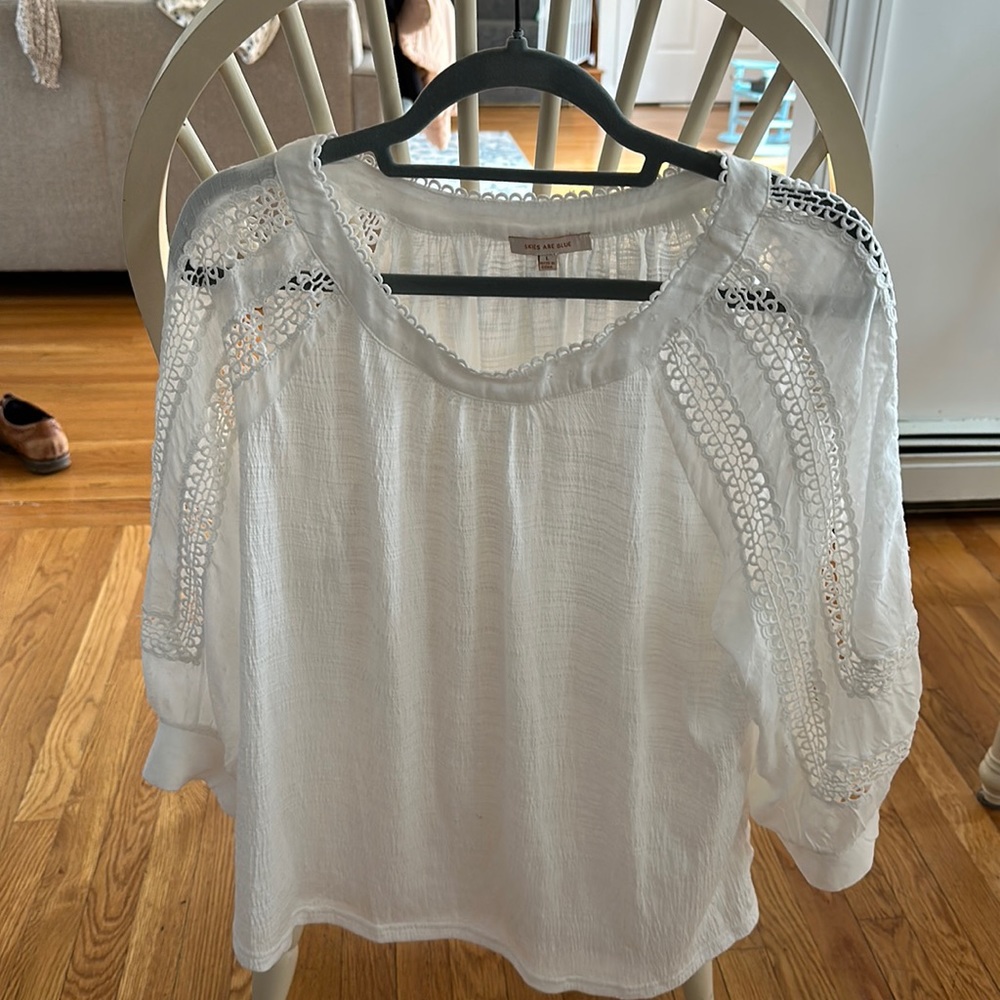 Adorable white spring blouse
